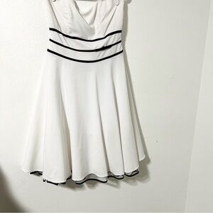 Studio 1940 Women’s Size 14 Formal Strapless Layered White and Black Dress